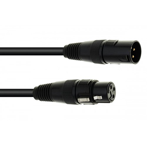 EUROLITE DMX cable XLR 3pin 1m bk