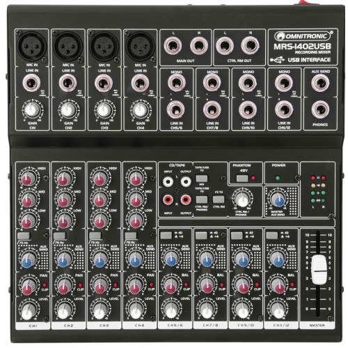 OMNITRONIC MRS-1402USB Recording Mixer