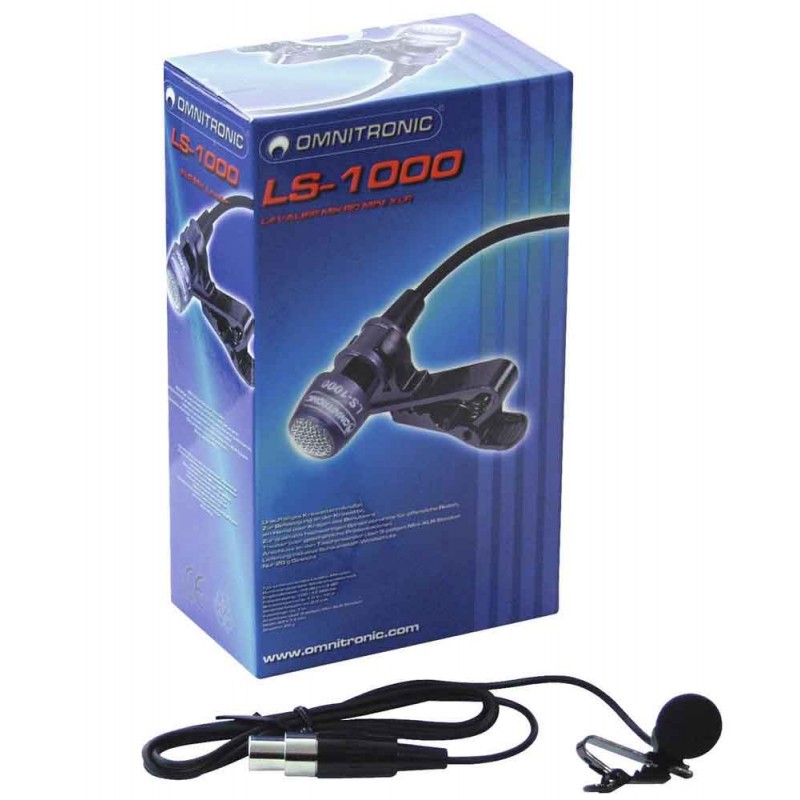 LS-1000 XLR Lavalier Mikrofon do klapy